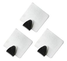 Kit 3 Ganchos de Cozinha Banheiro Parede Adesivo Quadrado - Art House