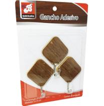 Kit 3 Ganchos de Parede 5 x 5cm Adesivo Suporta 3kg em Azulejo