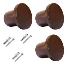 Kit 3 Ganchos Parede Pendurador Redondo Aluminio Resistente -