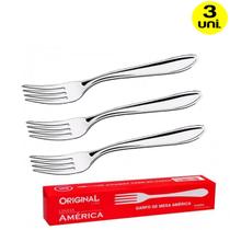 Kit 3 Garfos de Mesa Em Aço Inox Original Line SL0201