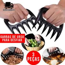 Kit 3 Garra de Urso para Churrasco Desfiador de Carne Profissional em Plástico Resistente