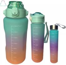 Kit 3 garrafa de água 2l/ 800ml/ 280ml squeeze. Kit 3 garrafa de água 2l/ 800ml/ 280ml squeeze.