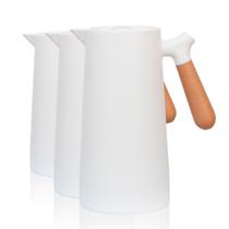 Kit 3 Garrafa Jarra Térmica Grande Anti Vazamento Branca