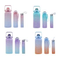 Kit 3 Garrafas Água 2L Squeeze Academia Escola Motivacional