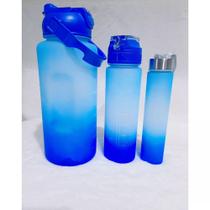 Kit 3 garrafas de água motivacional adesivo 3D moderna