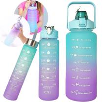 Kit 3 Garrafas de Água Squeeze 2 Litros Hidratação Academia