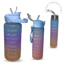 Kit 3 Garrafas De Agua Squeeze 2L e 1L e 300ML - Shoplin Diniz
