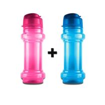 Kit 3 garrafas de água squeeze fitnes hidratar