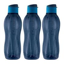 Kit 3 Garrafas de Água Tupperware Eco Tupper Azul 1L Kit 3 Garrafas de Água Tupperware Eco Tupper Azul 1L