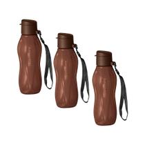 Kit 3 Garrafas de Água Tupperware Eco Tupper Chocolate 310ml