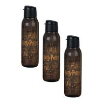Kit 3 Garrafas de Água Tupperware Eco Tupper Redonda Plus Harry Potter Preto 750ml Kit 3 Garrafas de Água Tupperware Eco Tupper Redonda Plus Harry Potter Preto 750ml