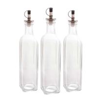 Kit 3 Garrafas para Azeite de Vidro com Tampa Lyor 510ml Kit 3 Garrafas para Azeite de Vidro com Tampa Lyor 510ml