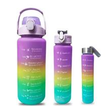 Kit 3 Garrafas Personalizado Academia Squeeze Agua Kit 3 Garrafas Personalizado Academia Squeeze Agua