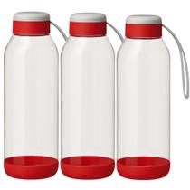 Kit 3 Garrafas Squeeze De Água Esporte Ultra 1 Litro Treino Escola Viagens -