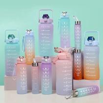 Kit 3 Garrafas Squeezers Motivacional Coloridas 500ml + 900ml + 2000ml