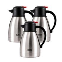 Kit 3 Garrafas Térmicas Inox Parede Dupla 1L Class Home