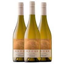 Kit 3 Garrafas Vinho Branco Adobe Reserva Chardonnay Orgânico 750ml