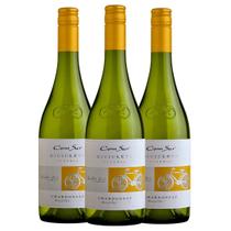Kit 3 Garrafas Vinho Branco Cono Sur Bicicleta Chardonnay 750ml