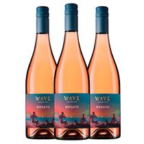 Kit 3 Garrafas Vinho Rosé Wave Rosato 750ml