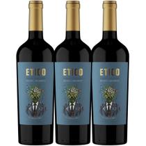 Kit 3 Garrafas Vinho Tinto Seco Argentino Malbec Mendoza Carbonero Etico 750ml