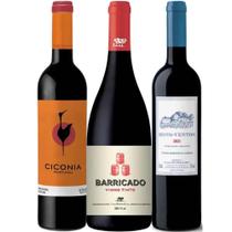 Kit 3 Garrafas Vinhos Tintos de Portugal 750ml