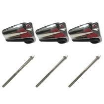 Kit 3 Garras Bumbo Cromado 12.2 + 3 Parafusos 110Mm X 6Mm - Spanking