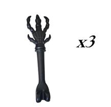 Kit 3 Garras do mal Halloween Fantasia Preta Terror 49cm Kit 3 Garras do mal Halloween Fantasia Preta Terror 49cm