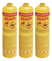 Kit 3 Gás Mapp Pro 360 Cilindro 400g R35539 Rothenberger