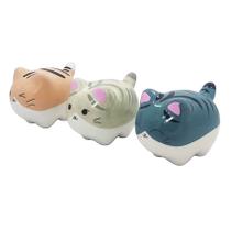 Kit 3 gatinhos decorativos em porcelana Gato Sorte Boa Fortuna