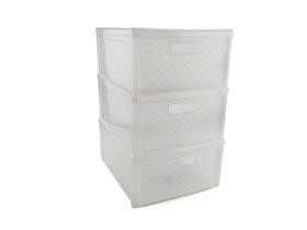 Kit 3 Gaveteiro Modular Empalhável Organizador Multiuso Rattan Plástico Resistente 1 Unidade Kit 3 Gaveteiro Modular Empalhável Organizador Multiuso Rattan Plástico Resistente 1 Unidade