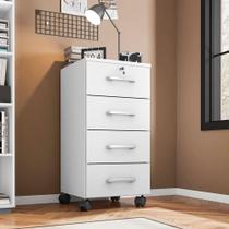 Kit 3 Gaveteiros Escritório Chave E Rodízios 4 Gavetas Gávea Branco Kit 3 Gaveteiros Escritório Chave E Rodízios 4 Gavetas Gávea Branco