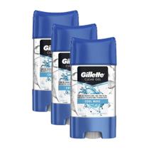 Kit 3 Geis Antitranspirante Gillette Cool Wave 113g Kit 3 Geis Antitranspirante Gillette Cool Wave 113g