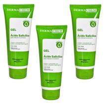 Kit 3 Gel Ácido Salicílico Pele Oleosa Acne Dermachem 100g