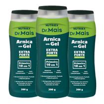 Kit 3 Gel Arnica Massagem Refrescante Relaxante Extra Forte Dr. Mais 200ml Nutriex Kit 3 Gel Arnica Massagem Refrescante Relaxante Extra Forte Dr. Mais 200ml Nutriex