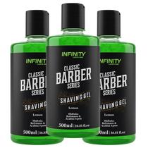 Kit 3 Gel Barbear Shaving Gel Infinity Looks Lemon 500ml Kit 3 Gel Barbear Shaving Gel Infinity Looks Lemon 500ml