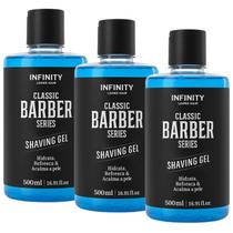 Kit 3 Gel barbear Shaving Gel Infinity Looks Menthol 500ml Kit 3 Gel barbear Shaving Gel Infinity Looks Menthol 500ml