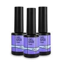 Kit 3 Gel Base Clear Frasco 9G Alongamento Unha Led/Uv Vlia Kit 3 Gel Base Clear Frasco 9G Alongamento Unha Led/Uv Vlia