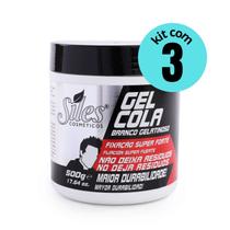 Kit 3 Gel Cola Fixação Super Forte 500g - Siles