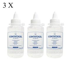Kit 3 - Gel De Contato Para Ultrassom Fisioterapia Tens Bisnaga 100ml