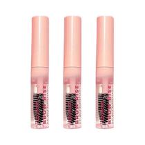 Kit 3 Gel de Sobrancelhas Brow Rise Ruby Rose Lamination Incolor Alta Fixação