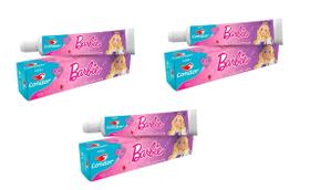 Kit 3 Gel Dental Com flúor Barbie Sabor Morango - Condor