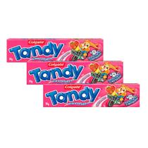 Kit 3 Gel Dental Infantil Tandy com Flúor Ativo Sabor Tutti-Frutti com 50g Kit 3 Gel Dental Infantil Tandy com Flúor Ativo Sabor Tutti-Frutti com 50g
