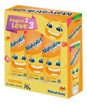 Kit 3 Gel Dental Malvatrikids F-infantil Com Flúor 70g