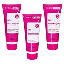 Kit 3 Gel Facial De Rosa Mosqueta Pele Seca Dermachem 100g