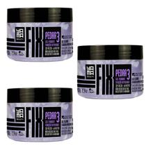 Kit 3 Gel Fixador Capilar Profissional Efeito Pedra Alta Fixação E Resistencia Yama 300g