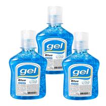 Kit 3 Gel Fixador Para Cabelos 250g Blue S/ Álcool Crysal
