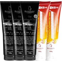 Kit 3 Gel Massageador Cartilagem de Tubarão Com 18 Ervas 150g + 2 Pomada Massageadora Milagrosa 150g