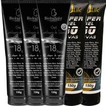 Kit 3 Gel Massageador Cartilagem de Tubarão Com 18 Ervas 150g + 2 Super Gel 30 Ervas 150g