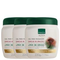 Kit 3 Gel p/ Massagem Panta Sangue de Dragão Mix de Ervas 220g Kit 3 Gel p/ Massagem Panta Sangue de Dragão Mix de Ervas 220g