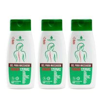 Kit 3 Gel para Massagem Tirador Natuseiva 12 Ervas 200g Ação Refrescante, Analgésica e Relaxante